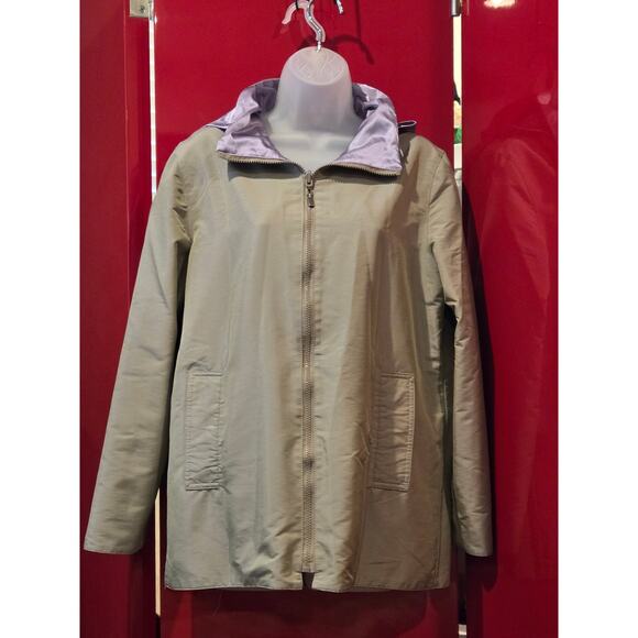 Mycra Pac Now Jacket Women's Small Reversible Hood Raincoat Jacket Purple Green - Picture 3 of 10